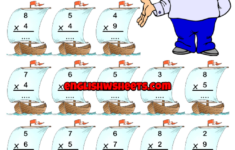 Single Digit Multiplication Maths Exercise Worksheet