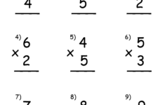 Single Digit Multiplication Printable Worksheets