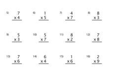 Single Digit Multiplication Worksheet Set 3 Childrens Educational