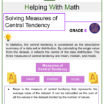 Solving Measures Of Central Tendency 6th Grade Math Worksheets