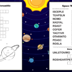 Space Themed And Planets Word Scramble Puzzles