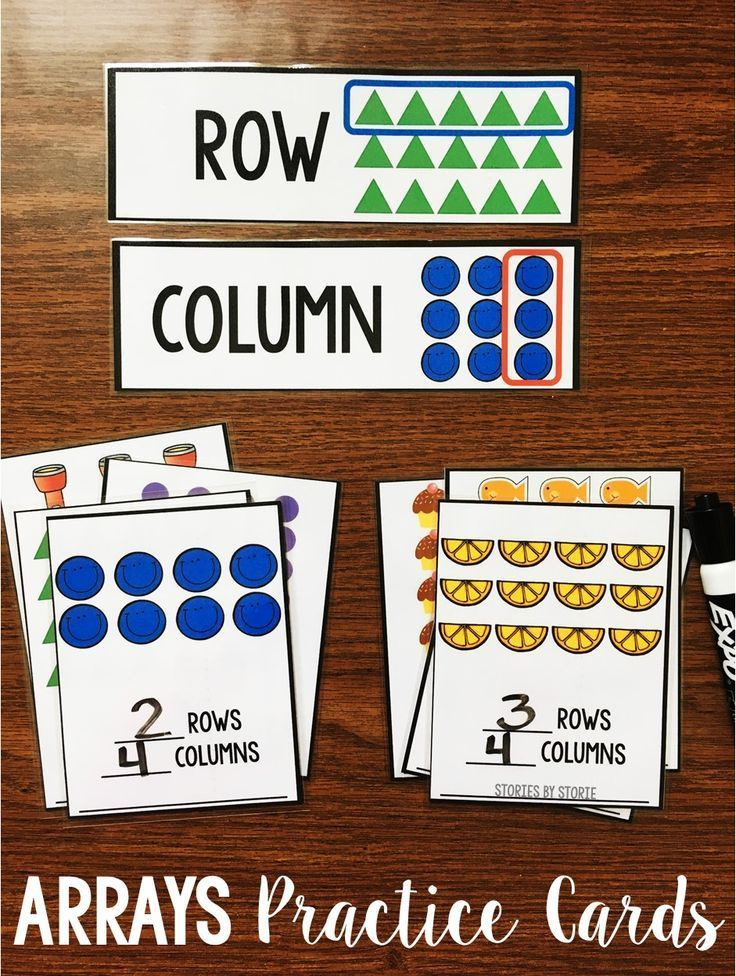 Students Practice Identifying Rows And Columns While Working On Arrays 