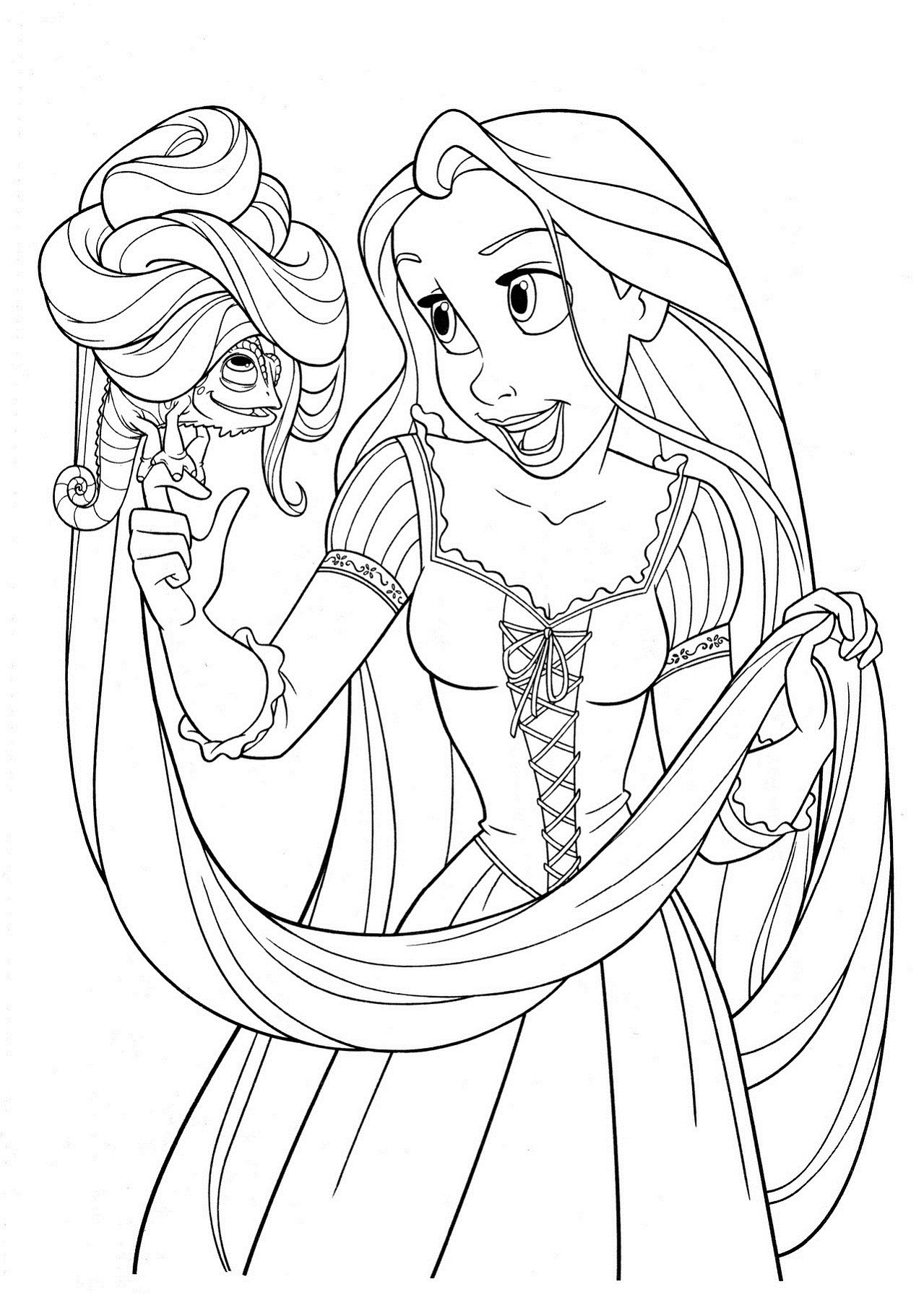 Tangled Coloring Pages Printable Activity Shelter