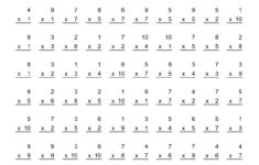 The 100 Vertical Questions Multiplication Facts 1 9 By 1 10 F