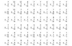 The 100 Vertical Questions Multiplication Facts 7 By 1 12 P
