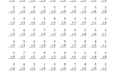 The Multiplying 1 To 9 By 5 A Math Worksheet From The