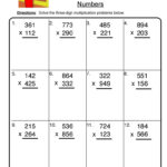 Three Digit Multiplication Worksheet Have Fun Teaching