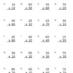 Three Minute Timed Math Drill Sheets Adding Tens 1st Grade Math