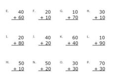 Three Minute Timed Math Drill Sheets Adding Tens 1st Grade Math