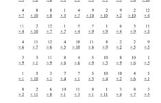 Times Table Worksheets 1 12 Activity Shelter