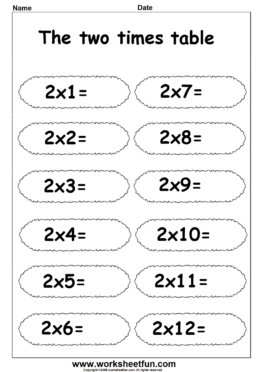 Times Table Worksheets Printable Times Tables Times Tables 