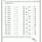 Times Tables 8s Worksheets 99Worksheets