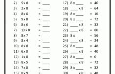 Times Tables 8s Worksheets 99Worksheets