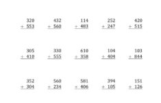 Triple Digit Addition Without Regrouping Worksheets Worksheet Hero