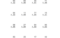 Two Digit Multiplication Worksheet Printable Pdf Download