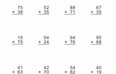 Two Digit Multiplication Worksheets Kids Learning Station Two Digit