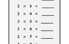 Two Times Table Worksheets To Print Activity Shelter