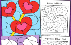 Valentine s Day Color By Number Multiplication Worksheets Mamas