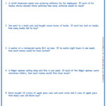 Word Problems In Multiplication Worksheets Grade 5