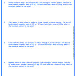 Word Problems In Weight Mass Worksheets Www Grade1to6