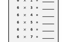 Worksheet On 6 Times Table Printable Multiplication Table 6 Times Table