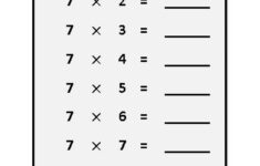Worksheet On 7 Times Table Printable Multiplication Table 7 Times Table