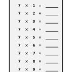 Worksheet On 7 Times Table Printable Multiplication Table 7 Times Table