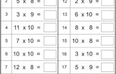 Worksheets For Kids Multiplication Worksheets Multiply Numbers By 8