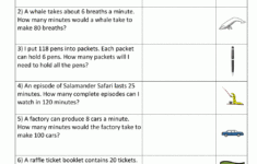 Worksheets On Multiplication And Division For Grade 4
