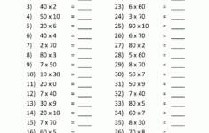 Worksheets On Multiplication And Division For Grade 4