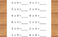 Worksheets On Multiplication For Grade 2 PrintableMultiplication
