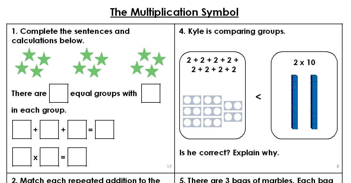 Year 2 The Multiplication Symbol Lesson Classroom Secrets Classroom 