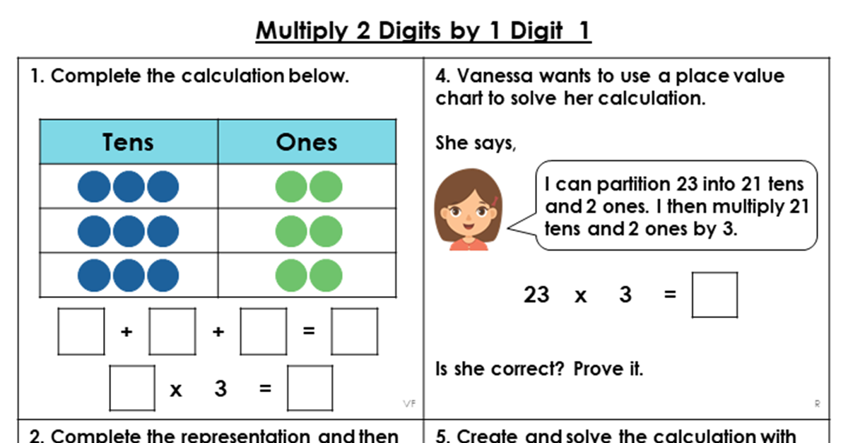 Year 3 Multiply 2 Digits By 1 Digit 1 Lesson Classroom Secrets 