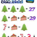 12 Days Of Holiday Math Puzzles—Printable K 8 Worksheets — Mashup Math For Christmas Math Riddle Worksheets