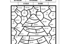 2-Digit Addition Winter Colornumber - Christmas Tree - Lucky intended for Christmas Addition Math Worksheets 2Nd Grade Coloring