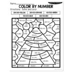 3 Digit Addition Winter Colornumber   Christmas Tree   Lucky Throughout Christmas Math Coloring Addition Worksheets