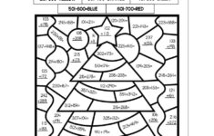 3-Digit Addition Winter Colornumber - Christmas Tree - Lucky throughout Christmas Math Coloring Addition Worksheets