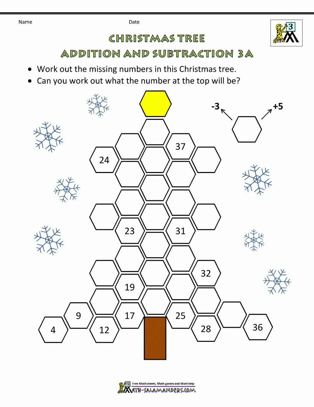 3Rd Grade Christmas Math Worksheets for Christmas Math Worksheets 4Th Grade Free