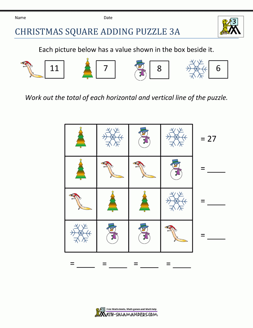 3Rd Grade Christmas Math Worksheets inside Christmas Math Worksheet 3rd Grade