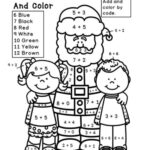Christmas Addition Coloring Worksheets For First Grade   Worksheet Pertaining To Christmas 1St Grade Math Coloring Worksheets
