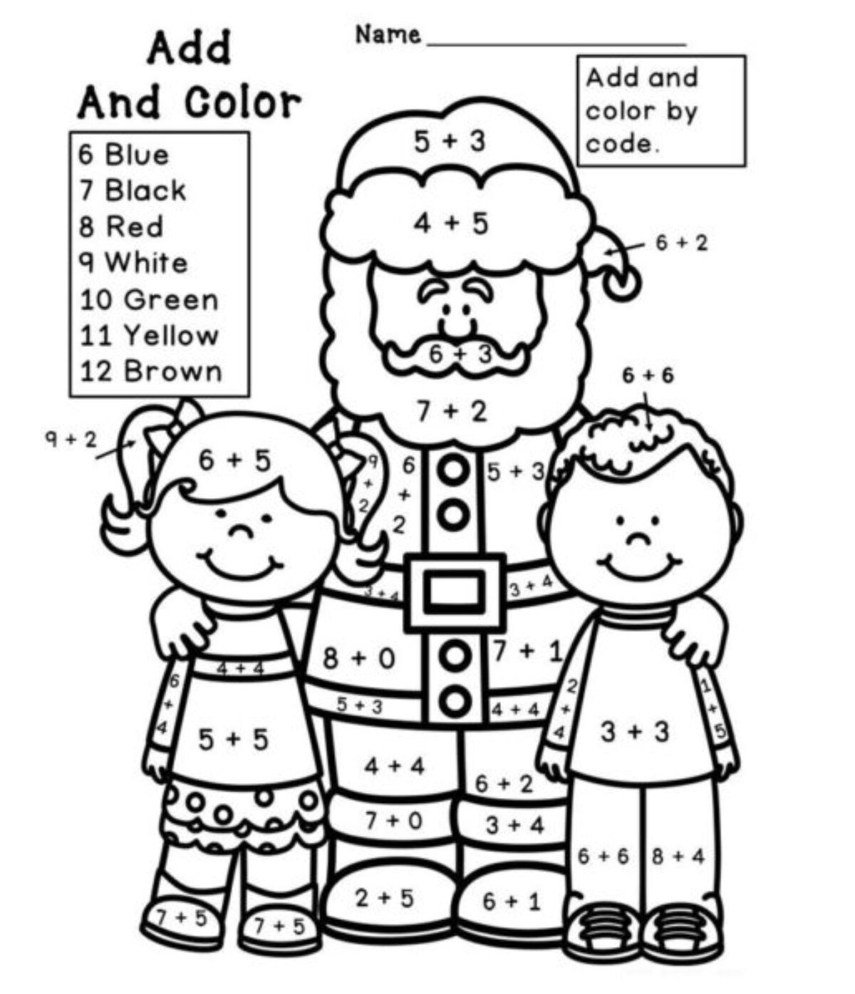 Christmas Addition Coloring Worksheets For First Grade - Worksheet pertaining to Christmas 1St Grade Math Coloring Worksheets