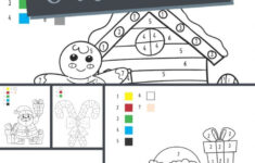 Christmas Colornumber Printables inside Activity Village Christmas Math Worksheets