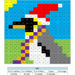 Christmas Colornumber Sheets For Kids Inside Christmas Math Coloring Worksheets 4Th Grade