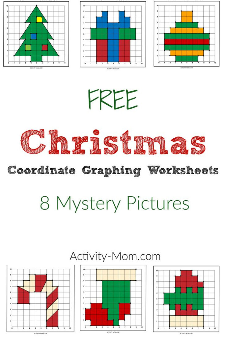 Christmas Math Coordinate Plane Worksheets