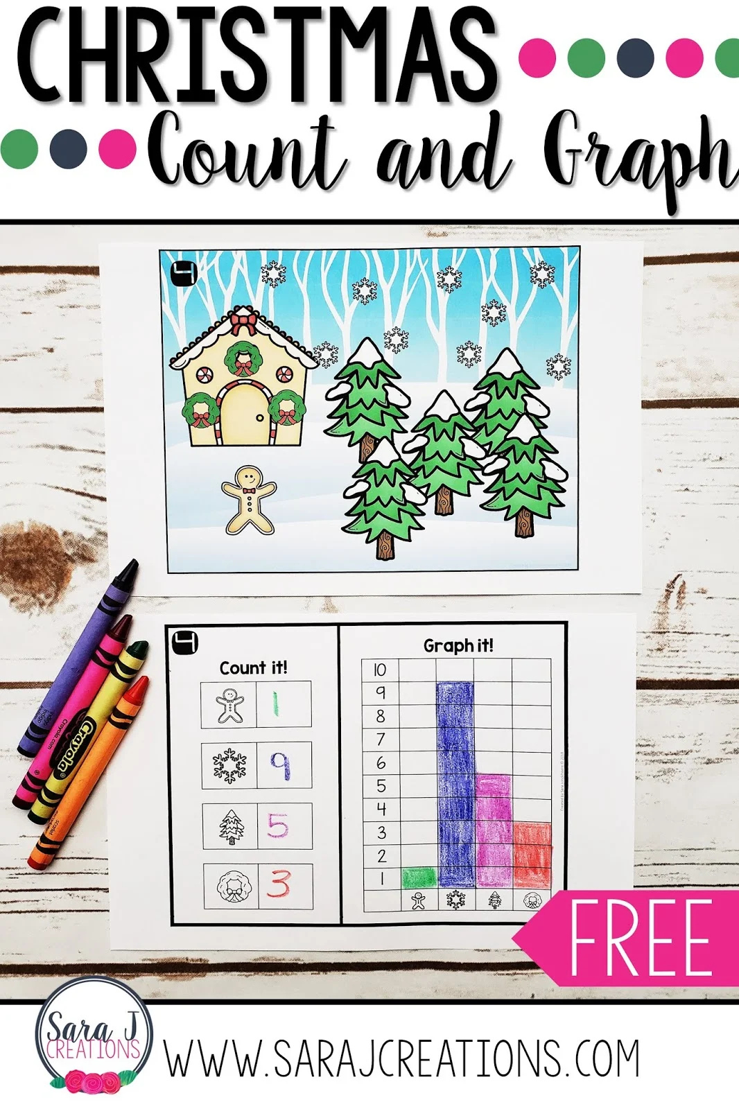 Christmas Count And Graph | Sara J Creations pertaining to Christmas Math Graphs Worksheets