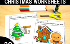 Christmas Cut And Paste Worksheets - United Teaching with Christmas Cut and Paste Math Worksheets