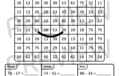 Christmas Double Digit Subtraction Mystery Pictures | Math Review with Christmas Math Hidden Picture Worksheets