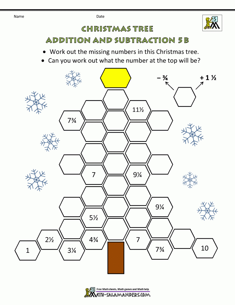 Christmas Math 5Th Grade Worksheets in Christmas Math Worksheet 4Th Grade