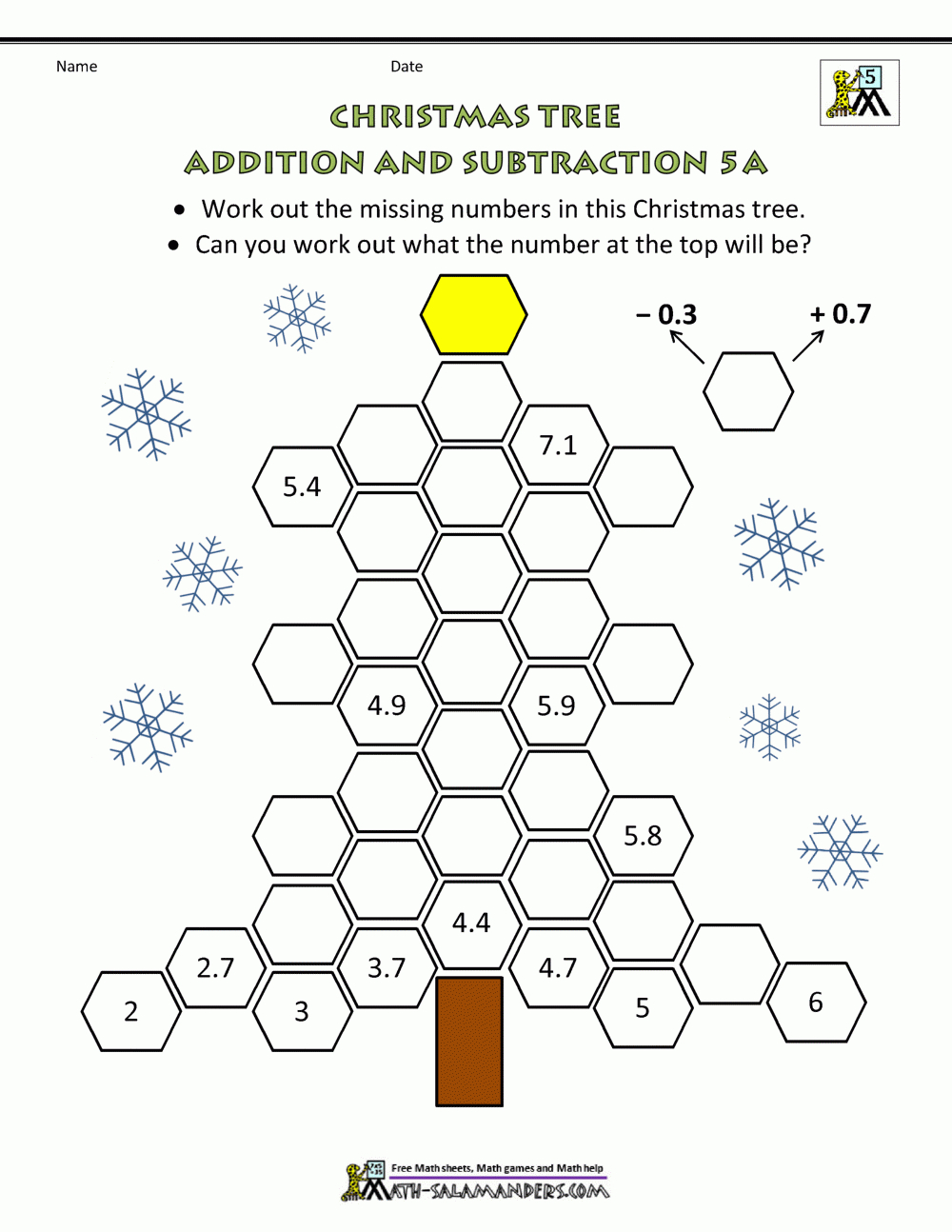 Christmas Math 5Th Grade Worksheets throughout 5th Grade Christmas Math Worksheets Free