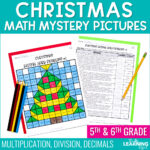 Christmas Math Activities Mystery Picture Worksheets With Regard To Christmas Math Hidden Picture Worksheets